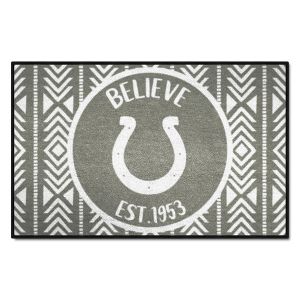Indianapolis Colts Southern Style Starter Mat Horseshoe Primary Logo Gray