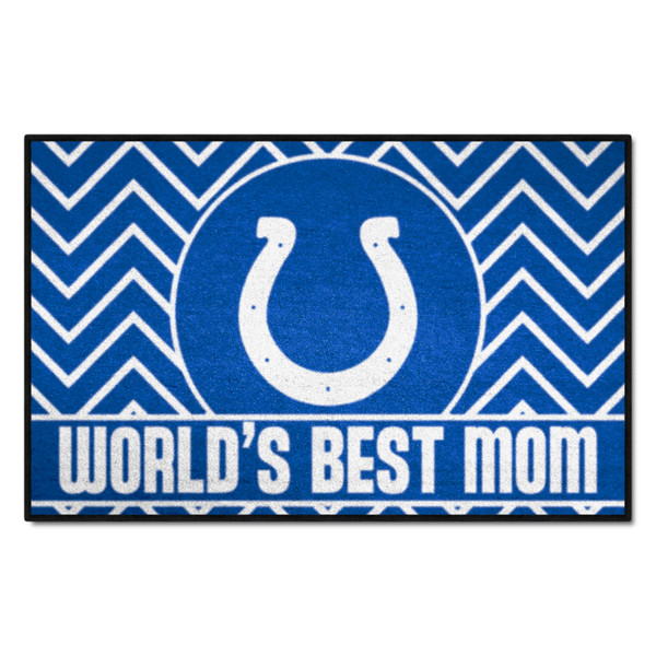 Indianapolis Colts Starter Mat - World's Best Mom Colts Primary Logo Blue