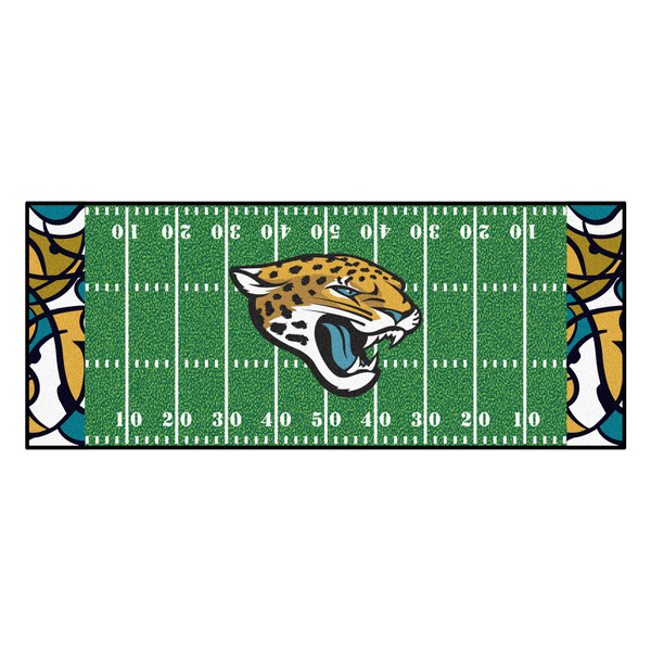 Jacksonville Jaguars NFL x FIT Football Field Runner NFL x FIT Pattern & Team Primary Logo Pattern
