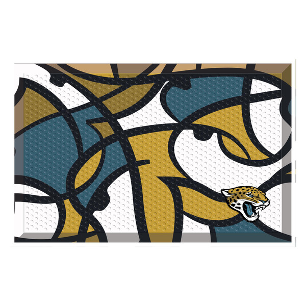 Jacksonville Jaguars NFL x FIT Scraper Mat NFL x FIT Pattern & Team Primary Logo Pattern