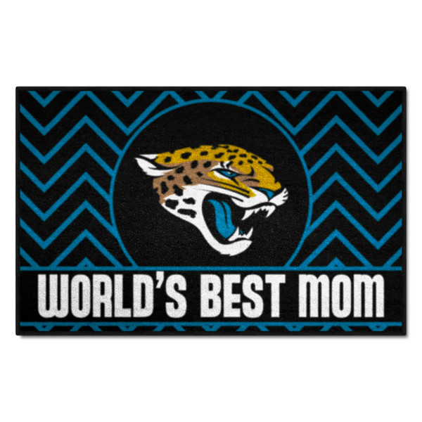 Jacksonville Jaguars Starter Mat - World's Best Mom Jaguars Primary Logo Black