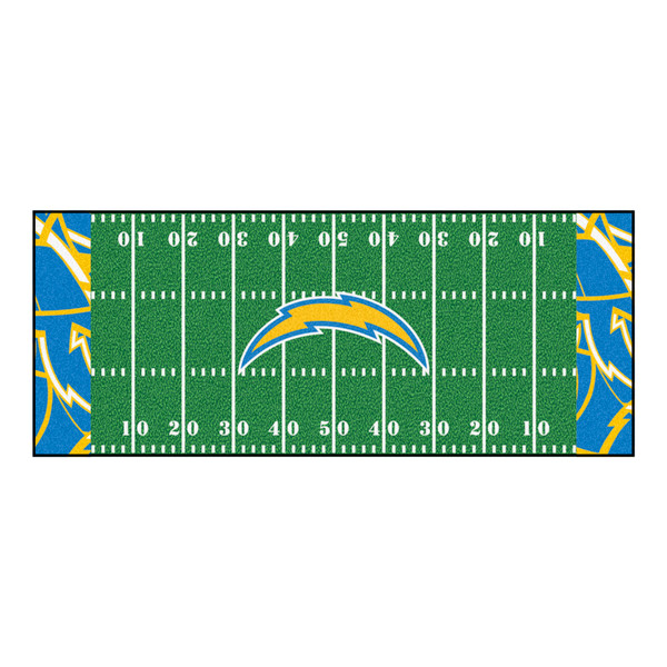 Los Angeles Chargers NFL x FIT Football Field Runner NFL x FIT Pattern & Team Primary Logo Pattern