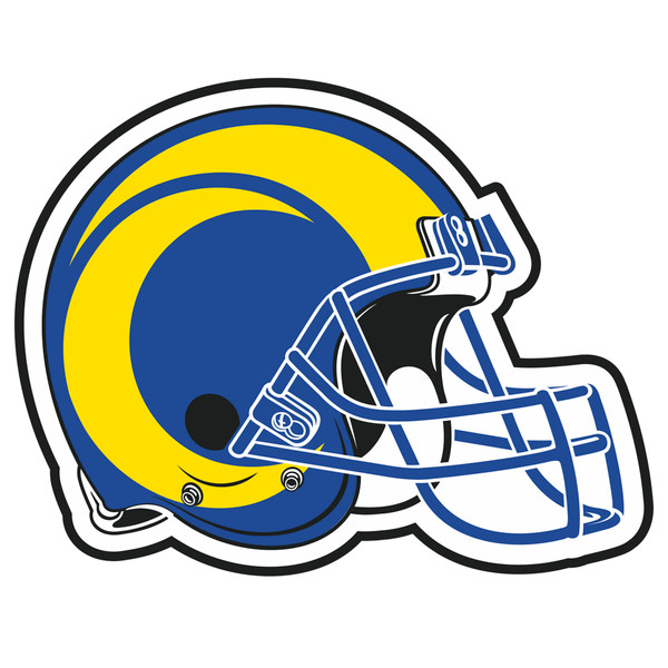 Los Angeles Rams Mascot Mat - Helmet "Ram" Logo Navy