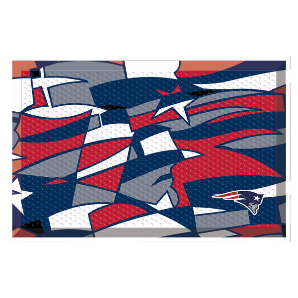 New England Patriots NFL x FIT Scraper Mat NFL x FIT Pattern & Team Primary Logo Pattern