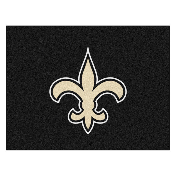 New Orleans Saints All-Star Mat Saints Primary Logo Black