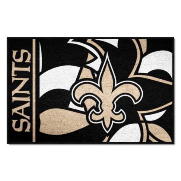 New Orleans Saints NFL x FIT Starter Mat NFL x FIT Pattern & Team Primary Logo Pattern