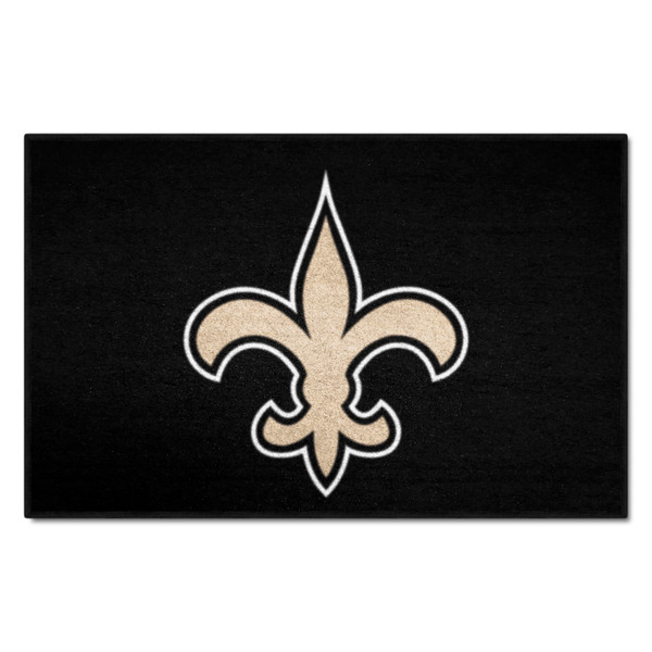 New Orleans Saints Starter Mat Saints Primary Logo Black