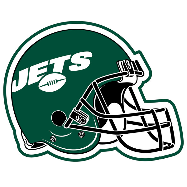 New York Jets Mascot Mat - Helmet Oval Jets Primary Logo Green