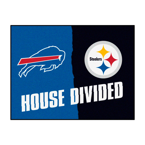 NFL House Divided - Bills / Steelers House Divided Mat House Divided Multi