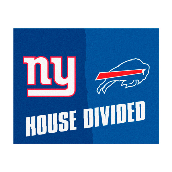 NFL House Divided - Giants / Bills House Divided Mat House Divided Multi