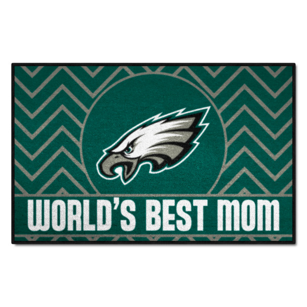 Philadelphia Eagles Starter Mat - World's Best Mom Eagles Primary Logo Green
