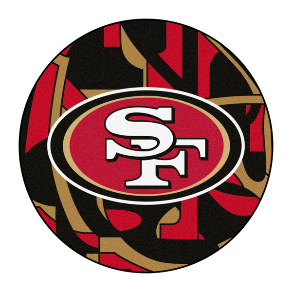 San Francisco 49ers NFL x FIT Roundel Mat NFL x FIT Pattern & Team Primary Logo Pattern