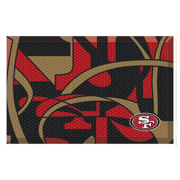 San Francisco 49ers NFL x FIT Scraper Mat NFL x FIT Pattern & Team Primary Logo Pattern