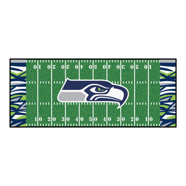 Seattle Seahawks NFL x FIT Football Field Runner NFL x FIT Pattern & Team Primary Logo Pattern