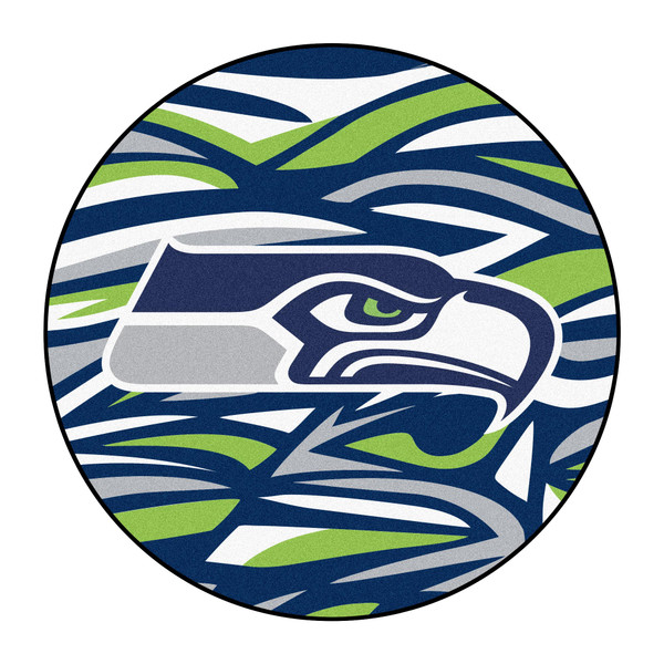 Seattle Seahawks NFL x FIT Roundel Mat NFL x FIT Pattern & Team Primary Logo Pattern