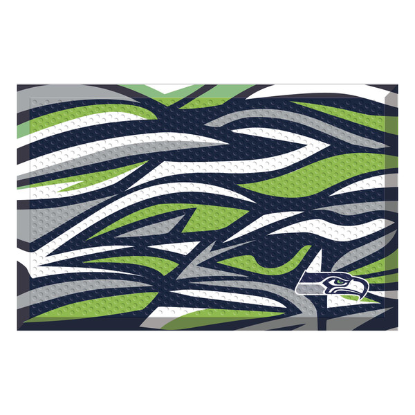 Seattle Seahawks NFL x FIT Scraper Mat NFL x FIT Pattern & Team Primary Logo Pattern