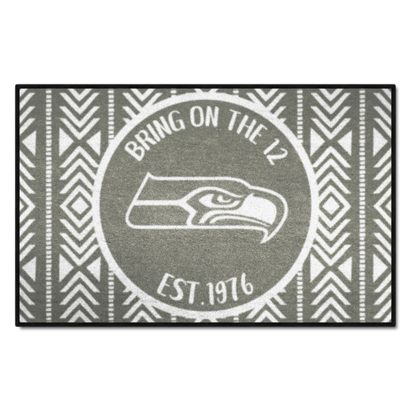 Seattle Seahawks Southern Style Starter Mat Seahawk Primary Logo Gray
