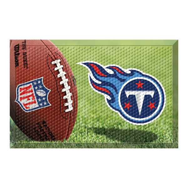 Tennessee Titans Scraper Mat Flaming T Primary Logo Photo