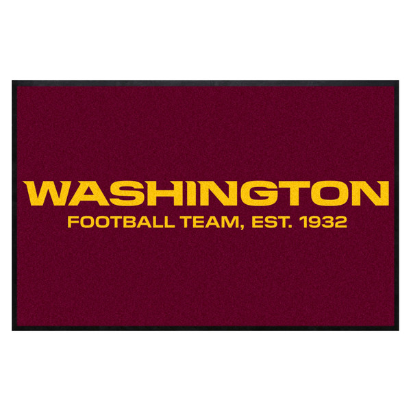 Washington Commanders 4x6 Rug Wordmark Logo Maroon