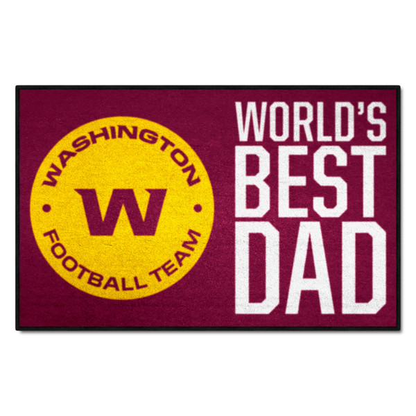 Washington Commanders Starter Mat - World's Best Dad Circular Primary Logo Maroon