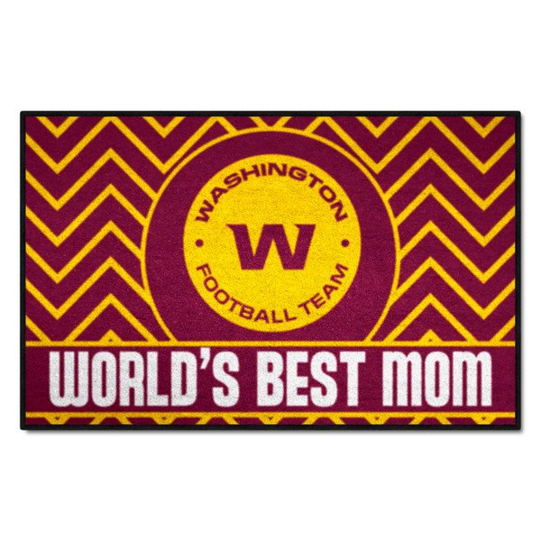 Washington Commanders Starter Mat - World's Best Mom Circular Primary Logo Maroon