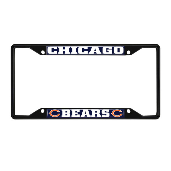 Chicago Bears License Plate Frame - Black "C" Logo & Wordmark Navy