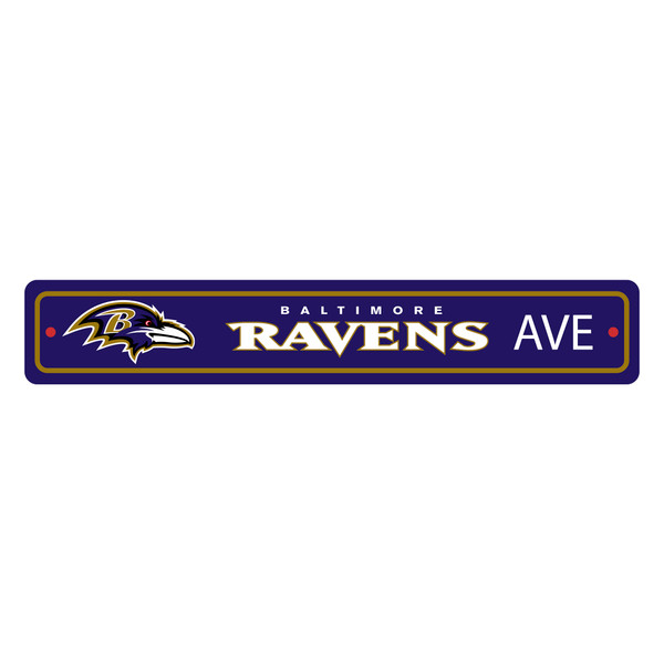 Baltimore Ravens Street Sign Raven Head Primary Logo Black