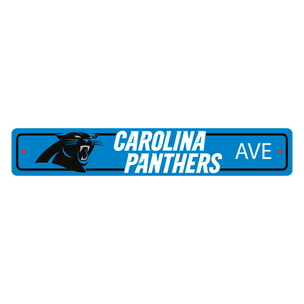 Carolina Panthers Street Sign Panther Primary Logo Black