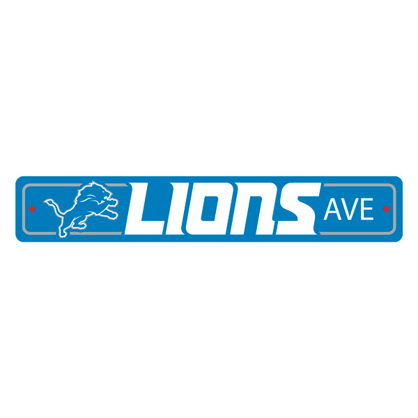 Detroit Lions Street Sign Lion Primary Logo Blue