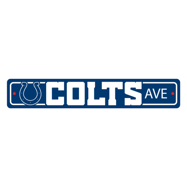 Indianapolis Colts Street Sign Horseshoe Primary Logo Blue