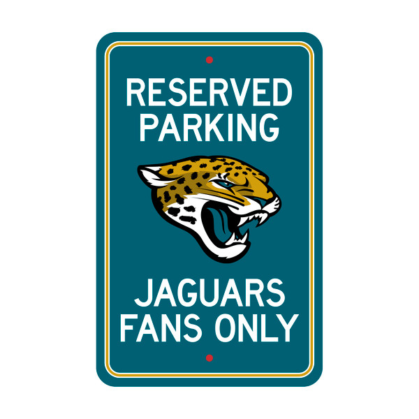 Jacksonville Jaguars Parking Sign Jaguar Head Primary Logo Teal