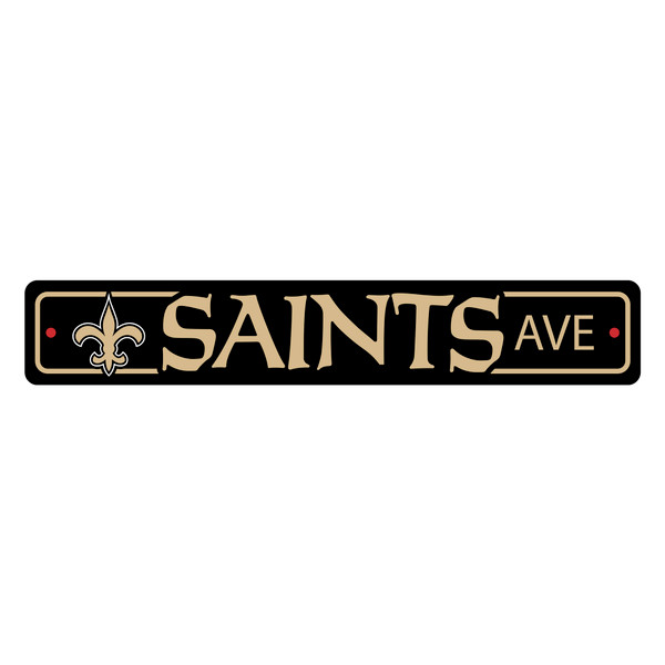 New Orleans Saints Street Sign Fleur-de-lis Primary Logo Black