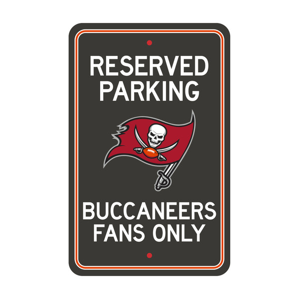 Tampa Bay Buccaneers Parking Sign Pirate Flag Primary Logo Pewter