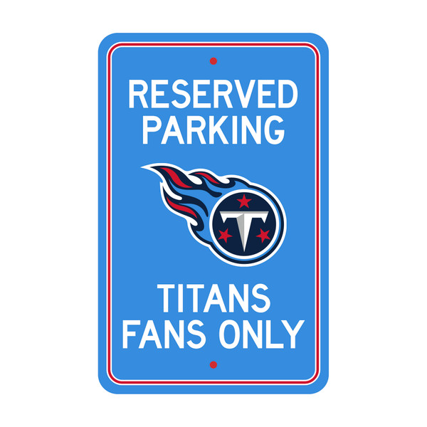 Tennessee Titans Parking Sign Flaming T Primary Logo Navy