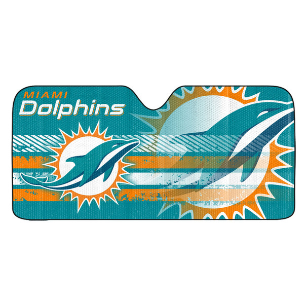Miami Dolphins Auto Shade Primary Logo, Alternate Logo and Wordmark Aqua