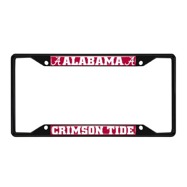University of Alabama - Alabama Crimson Tide License Plate Frame - Black "Script A" Logo & Wordmark Crimson