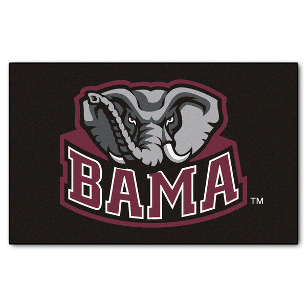 University of Alabama - Alabama Crimson Tide Ulti-Mat A Primary Logo Black