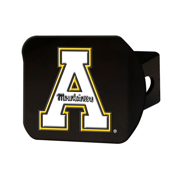 Appalachian State University - Appalachian State Mountaineers Color Hitch Cover - Black A Mountianeers Primary Logo White