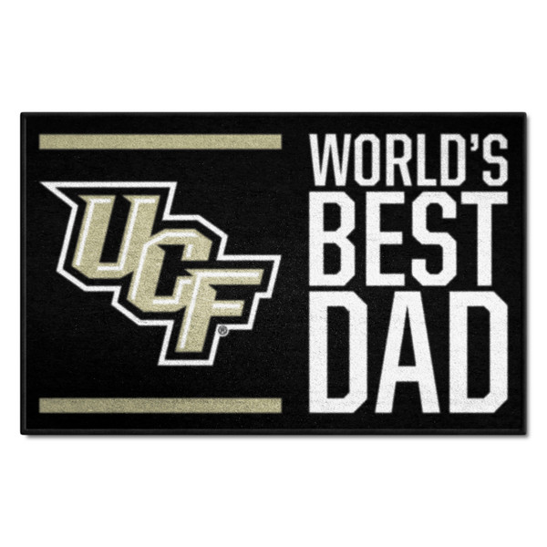 University of Central Florida - Central Florida Knights Starter Mat - World's Best Dad UCF Primary Logo Black