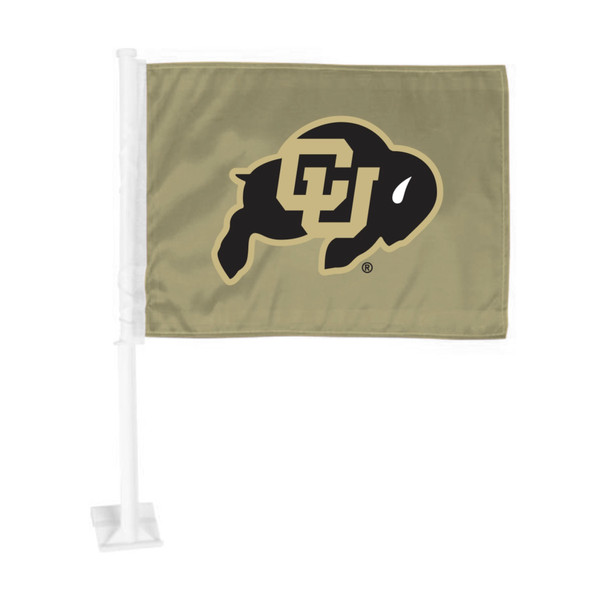 University of Colorado - Colorado Buffaloes Car Flag CU Buffalo Primary Logo Gold