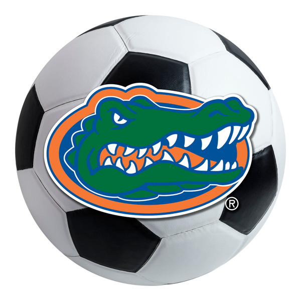 University of Florida - Florida Gators Soccer Ball Mat Gator Head Primary Logo White