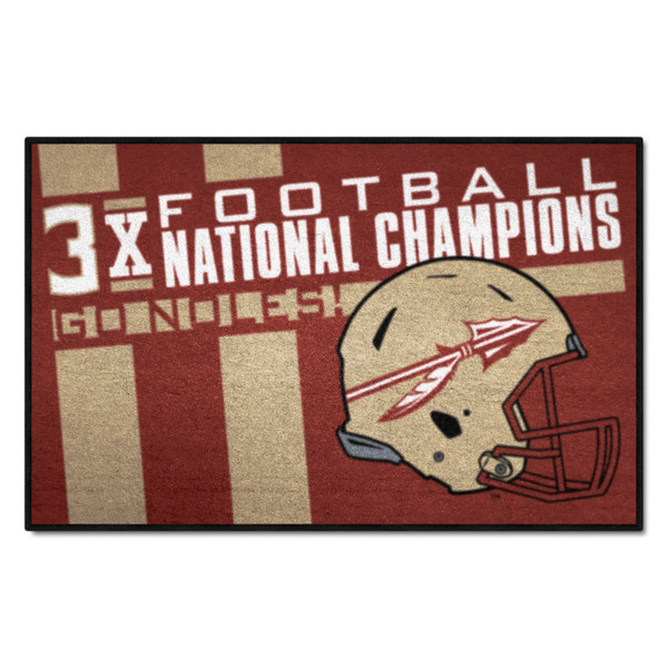 Florida State University - Florida State Seminoles Dynasty Starter Mat FSU Alternate Logo Garnet