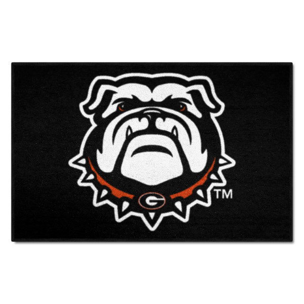 University of Georgia - Georgia Bulldogs Starter Mat "Bulldog" Logo Black