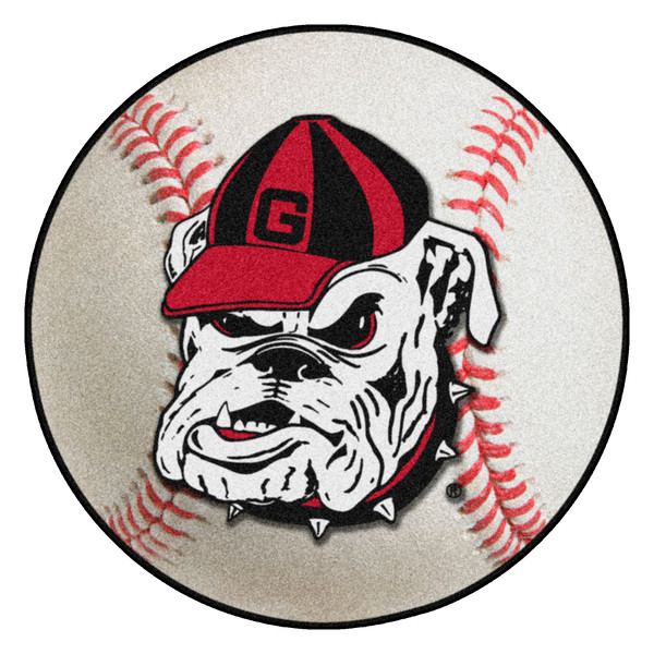 University of Georgia - Georgia Bulldogs Baseball Mat G Primary Logo White