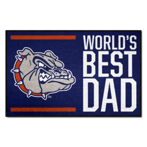 Gonzaga University - Gonzaga Bulldogs Starter Mat - World's Best Dad Bulldog Primary Logo Navy
