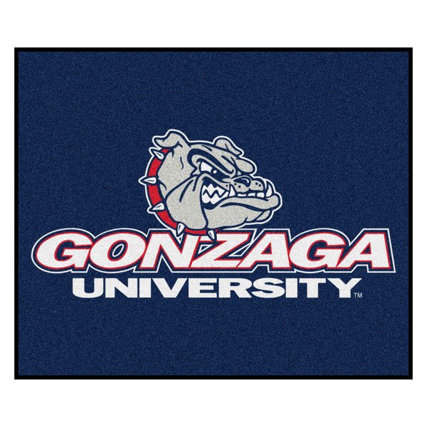 Gonzaga University - Gonzaga Bulldogs Tailgater Mat Bulldog with Wordmark Primary Logo Blue