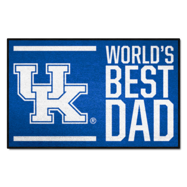 University of Kentucky - Kentucky Wildcats Starter Mat - World's Best Dad UK Primary Logo Blue