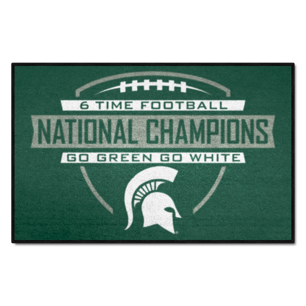 Michigan State University - Michigan State Spartans Dynasty Starter Mat "Spartan Head" Logo Green