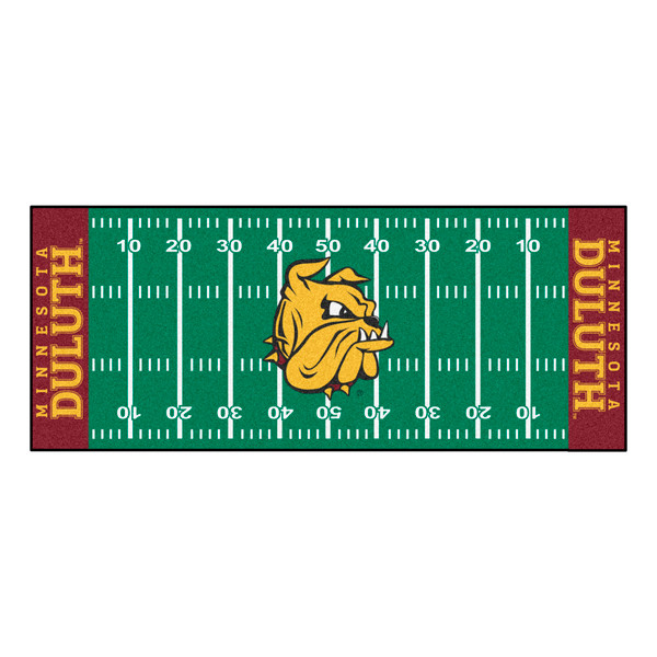 University of Minnesota-Duluth - Minnesota-Duluth Bulldogs Football Field Runner "Champ the Bulldog" Logo Green