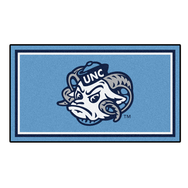 University of North Carolina at Chapel Hill - North Carolina Tar Heels 3x5 Rug "Ram" Logo Blue